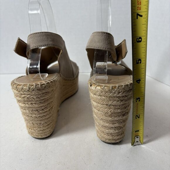 Franco Sarto Sandals Womens Size 8.5 Torres Espadrille Platform Wedge Taupe G1 - Picture 7 of 15